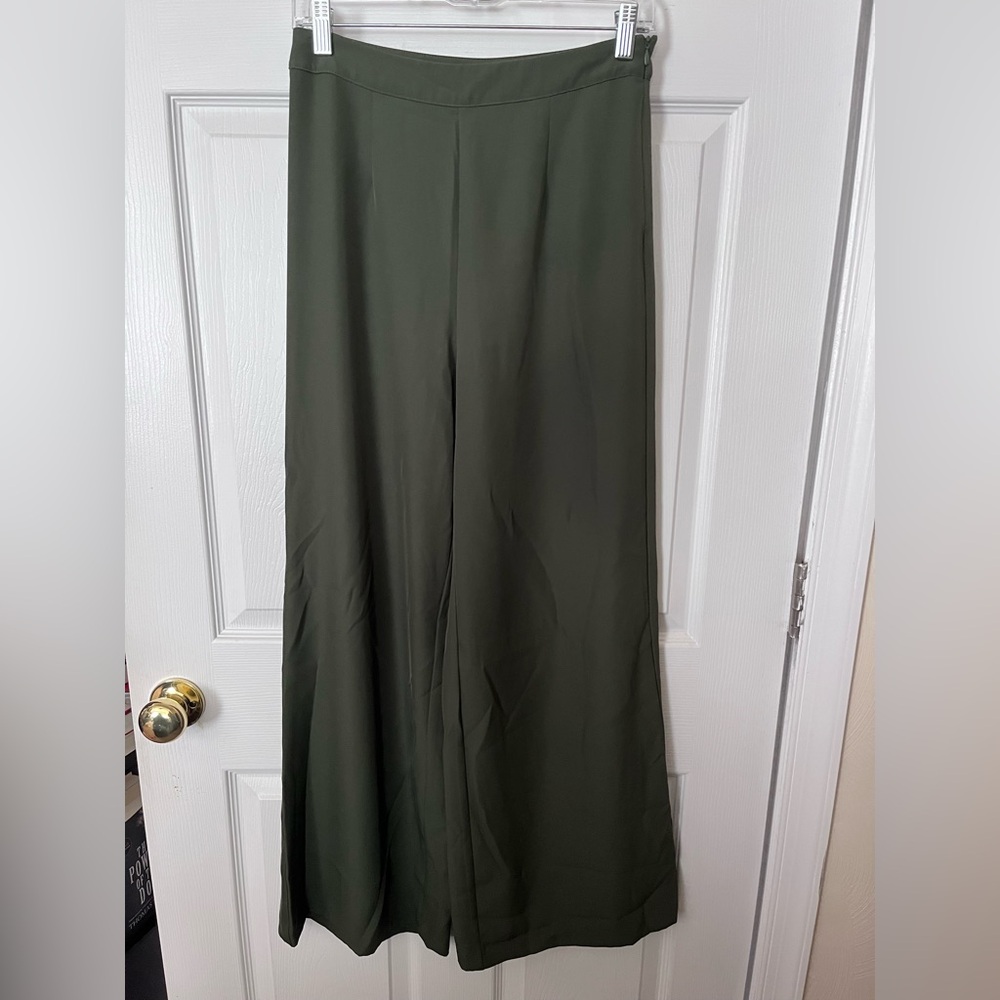 Forever 21 Olive Green Wide-Leg Pants